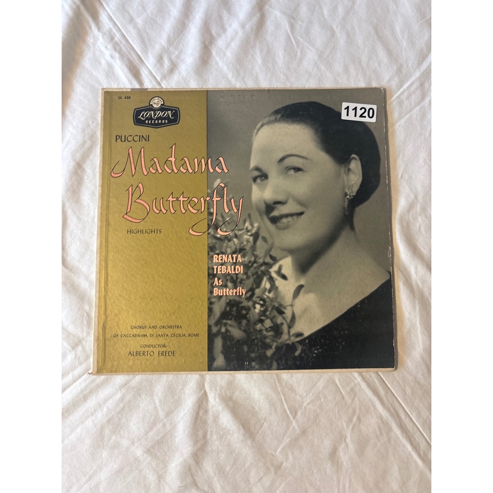 London Records Madama Butterfly Vinyl LP Renata Tebaldi Puccini LL 650 Good